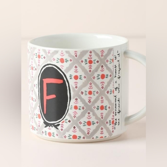 Anthropologie Jo "F" Mug - Picture 1 of 6